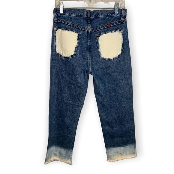 Rustler Vintage Straight Leg Bleached Detail High Waisted Jean - Picture 4 of 7